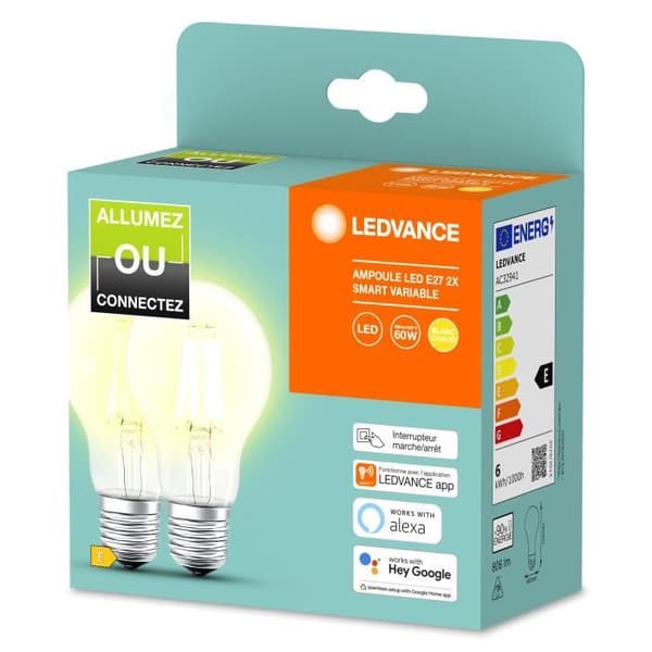 Ampoule LED VolksLicht Bluetooth Mesh - LEDVANCE - E27 - 5W - Vit - Kompatibel med dimmer
