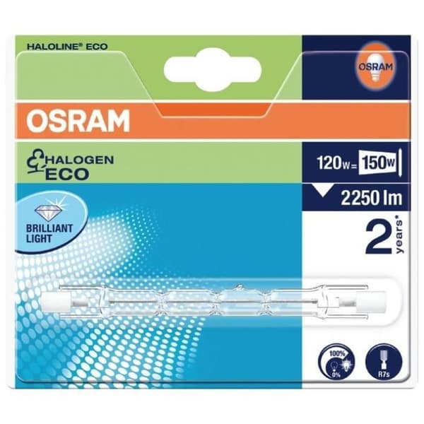 OSRAM Tube R7S 118mm 120W halogenlampa - Varmvit - Kompatibel med dimmer
