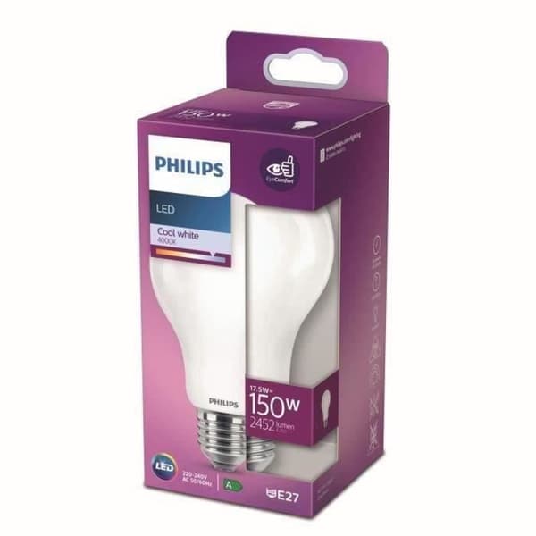 Ej dimbar PHILIPS LED-lampa - E27 - 150W - Kallvit