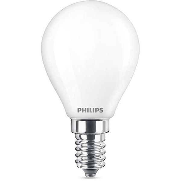 PHILIPS LED Spherical Ampoule E14 - 40W Varm Vit Matt - Dimmer Kompatibel - Glas