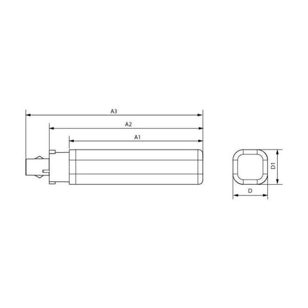Ampull LED - PHILIPS - CorePro PL-C - 6.5W - 770lm - Kallvitt - Motsvarar 18W