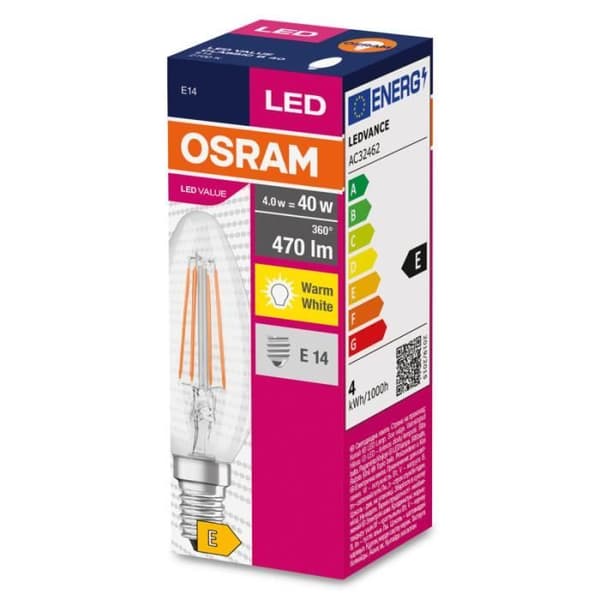 Ampull LED Ledvance/Osram "Klassisk" E14 4W 470Lm 2700K 300 IP20