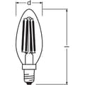 Miniatyrbild 3 av 6: OSRAM LED-lampa Flame clear filament 4W=40 E14 varm