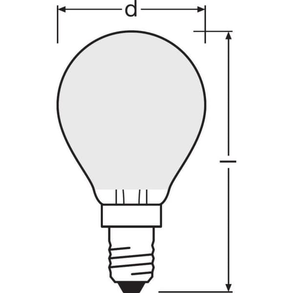 OSRAM Sfärisk LED-lampa frostat glas 4W=40 E14 kall