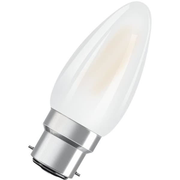 OSRAM LED-lampa Flame frostat glas 4W=40 B22 varm