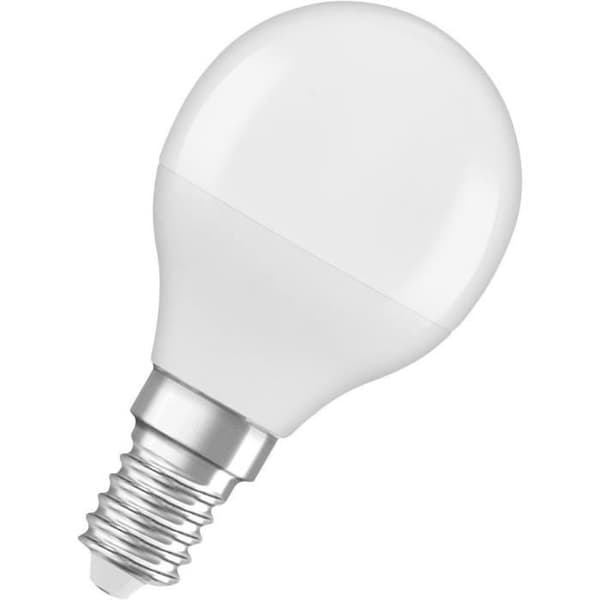 OSRAM Frostad sfärisk LED-lampa med kylare 5W=40 E14 varm