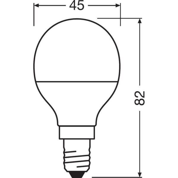 OSRAM Frostad sfärisk LED-lampa med kylare 5W=40 E14 varm