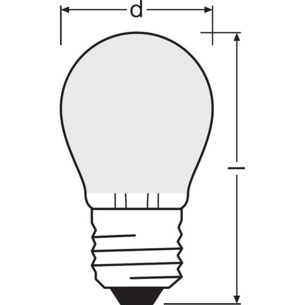 OSRAM Sfärisk LED-lampa frostat glas 7W=60 E27 varm