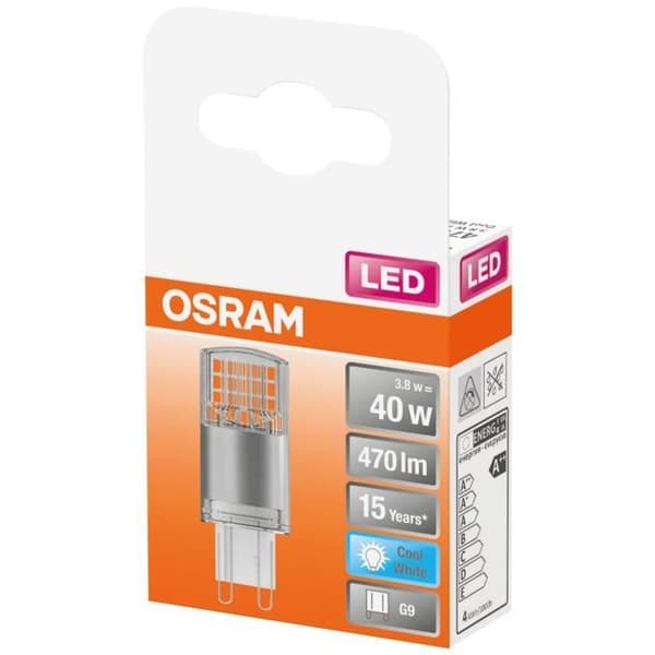 OSRAM LED-kapsellampa 3,8W G9 470lm 4000K - Kallvit