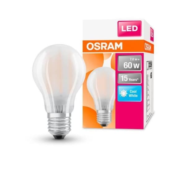 OSRAM Standard LED-lampa frostat glas 7W=60 E27 kall