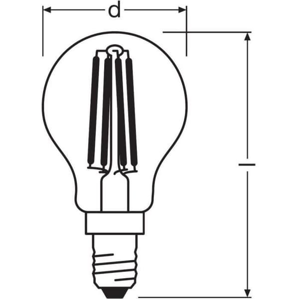 OSRAM Klart LED Spherical glödlampa 4W=40 E14 kall