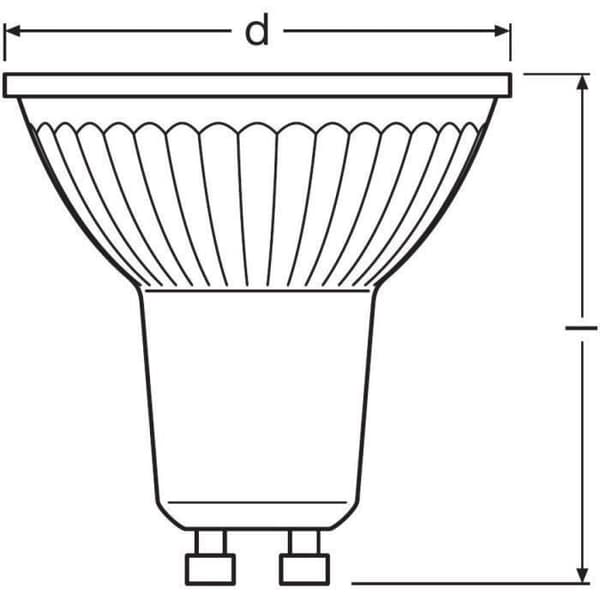 OSRAM Spot par16 LED 120 glas 4,3W GU10 350lm 2700K varm - Box med 1
