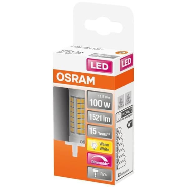 OSRAM Dimbar penna LED-lampa 78mm 11,5W R7S 1521lm 2700K - Varmvit