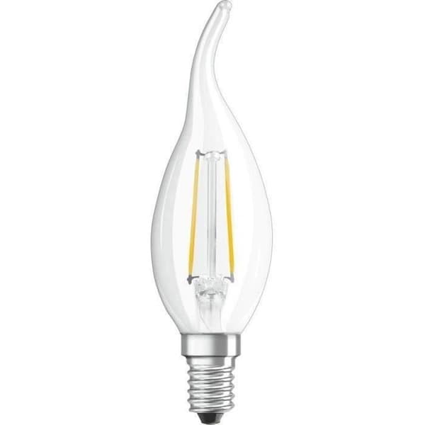 OSRAM LED-lampa flame gale clear filament 4W E14 - Varmvit