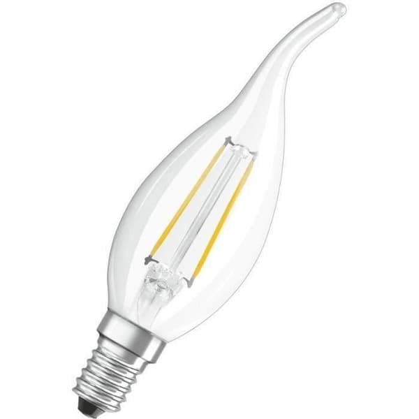 OSRAM LED-lampa flame gale clear filament 4W E14 - Varmvit
