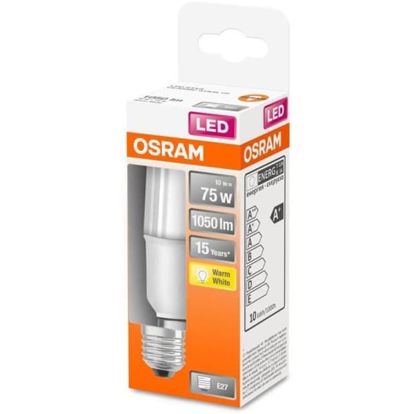 OSRAM Frostad LED-sticklampa med kylare 10W=75 E27 varm