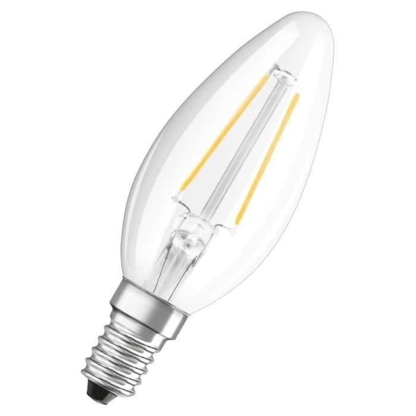 OSRAM - Box med 2 LED flame klarglas 2,5W E14 250lm 2700K varm