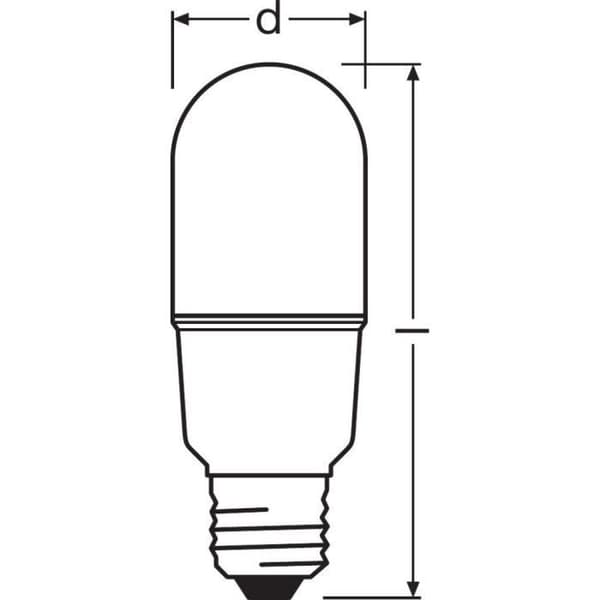 OSRAM Frostad LED Stick-lampa med kylfläns 8W=60 E27 kall