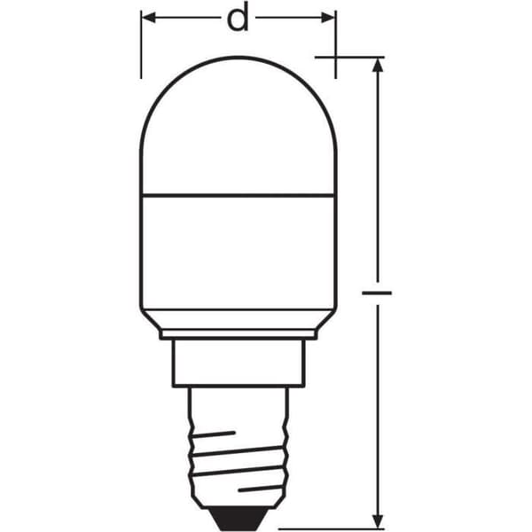 OSRAM LED-lampa Mini Tube T26 frostad 2,3W=20 E14 varm