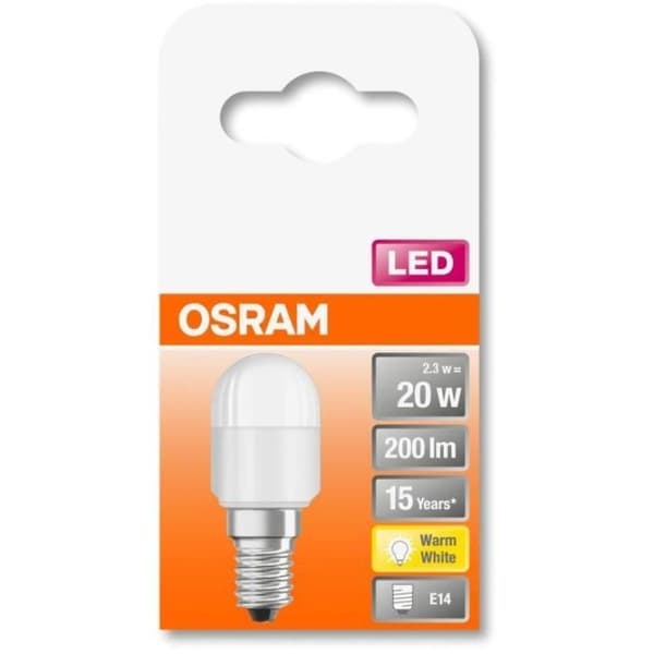 OSRAM LED-lampa Mini Tube T26 frostad 2,3W=20 E14 varm