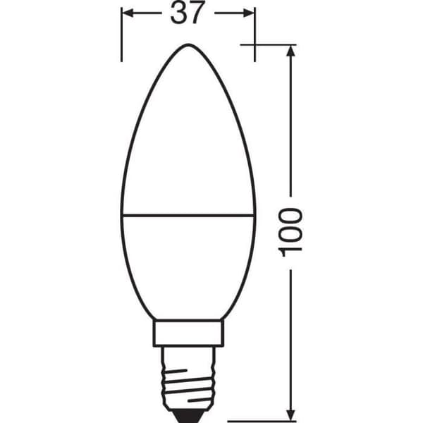 OSRAM LED-lampa frostad låga med kylare 5,5W=40 E14 varm