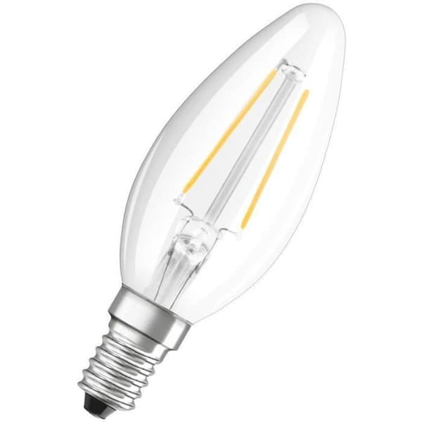 OSRAM LED-lampa Flame clear filament 2,5W=25 E14 varm