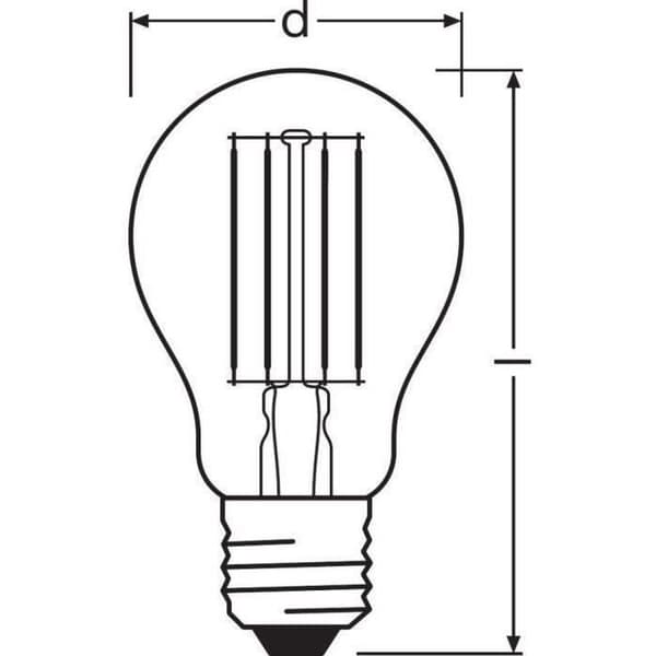 OSRAM Standard LED-lampa klar glödtråd variabel 9W E27 1055lm 2700K - Varmvit