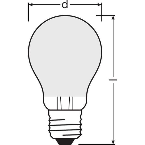 OSRAM BTE2 Standard LED-lampa frostat glas 7,5W=75 E27 kall