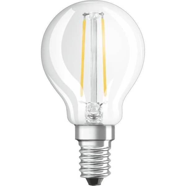 OSRAM LED-lampa Sphärisk klar filament 2,5W=25 E14 varm