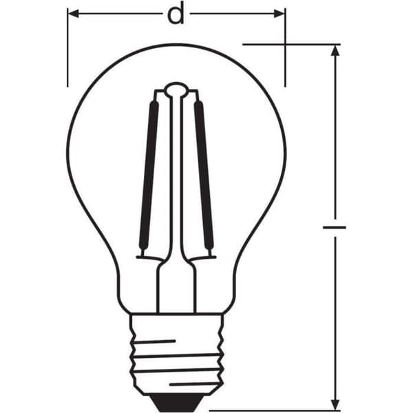 OSRAM LED Glödlampa Spherical klar filament 4W=40 E27 varm