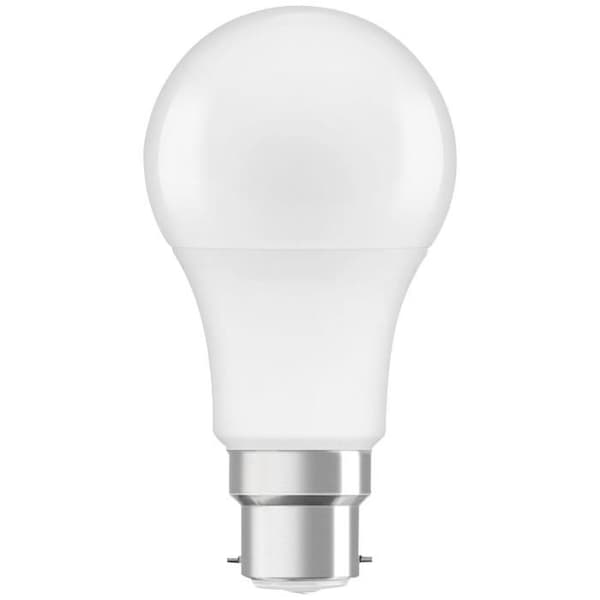 OSRAM 3-pack LED-lampor B22 standard sandblästrad 9,5 W motsvarar 60 W varmvit