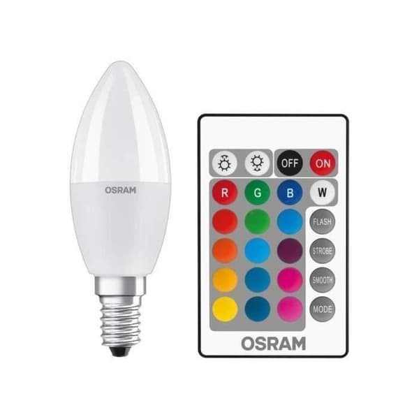 OSRAM - LED stjärna+flamma RGBW dep+radiator var.5.5W E14 varm