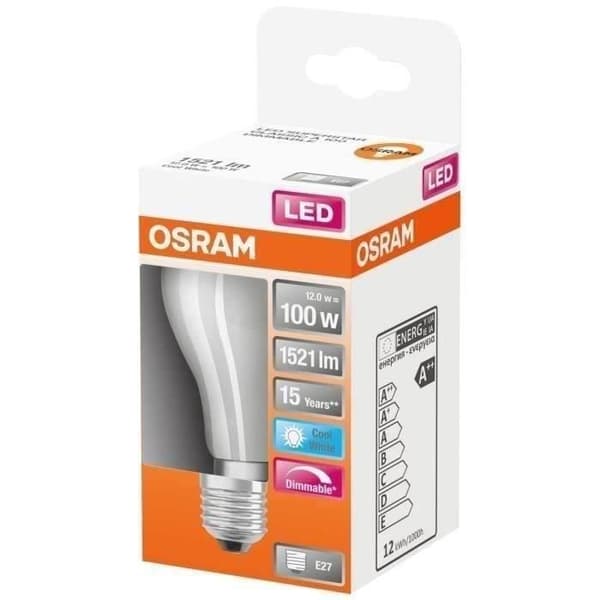 OSRAM - LED standard frostat glas variabel 12W E27 1521lm 4000K kall
