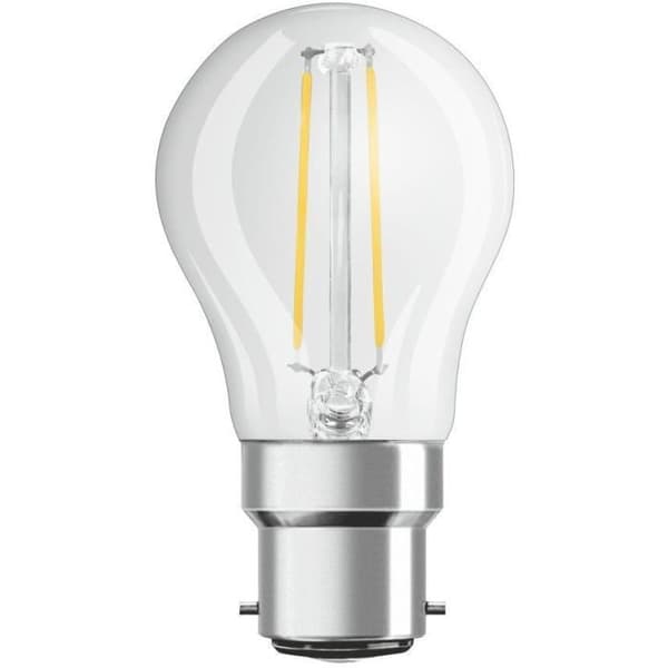 OSRAM LED glödlampa Spherical klar filament 2,5W=25 B22 varm