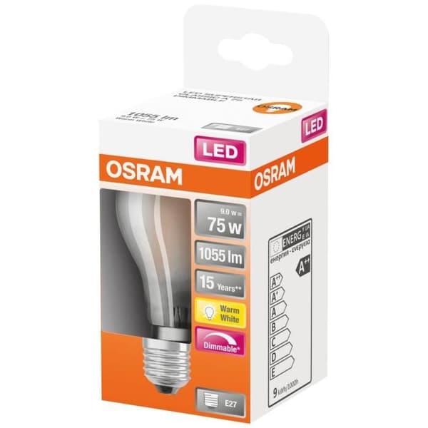 OSRAM - LED standard frostat glas variabel 9W E27 1055lm 2700K varm