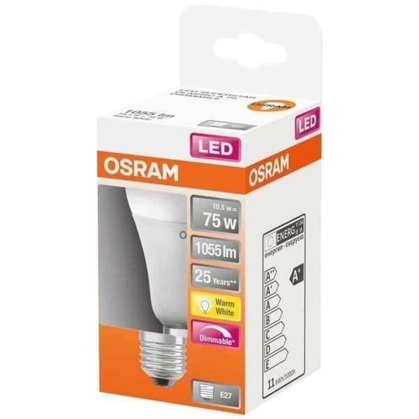 OSRAM - LED standard frostad radiator variabel 10.5W E27 varm
