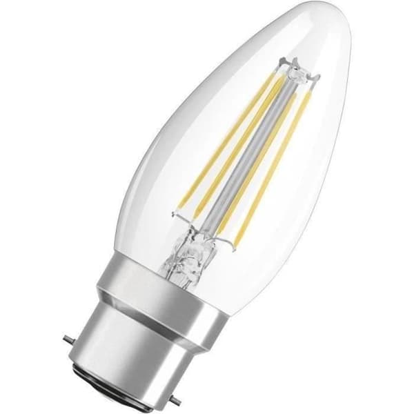 OSRAM LED-lampa flammesklar filament 4W B22 470lm 2700K - Varmvit