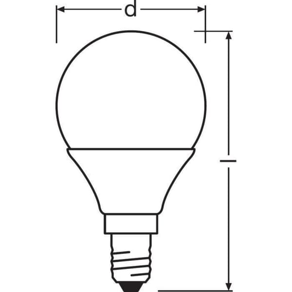 OSRAM - Matt rund LED 5.5W dim E14 470lm 2700K