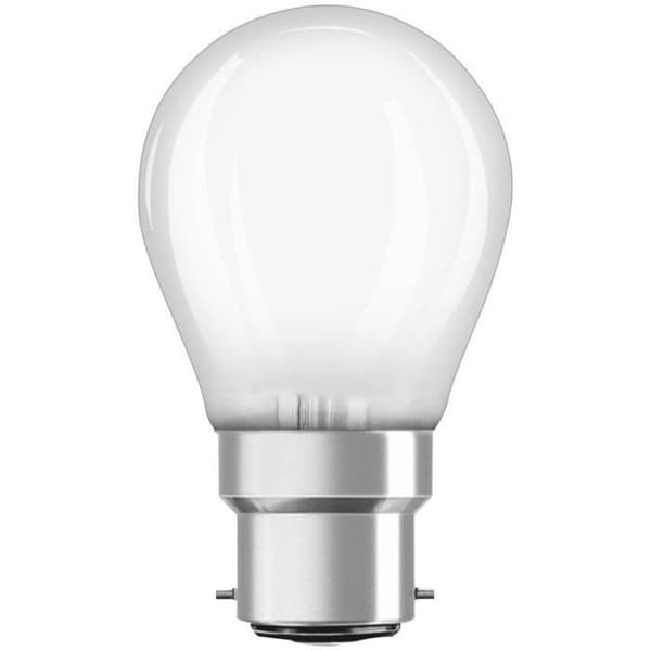 OSRAM Sfärisk LED-lampa frostat glas 4W=40 B22 varm