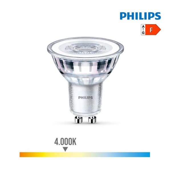 Glödlampa - PHILIPS - GU10 - 4,6W - 390LM - 4000K dagsljus