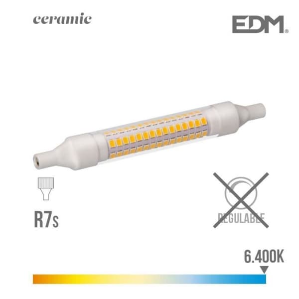 LED-lampa - EDM - R7S 9W - 1100 lm - 6400K - Kallt ljus