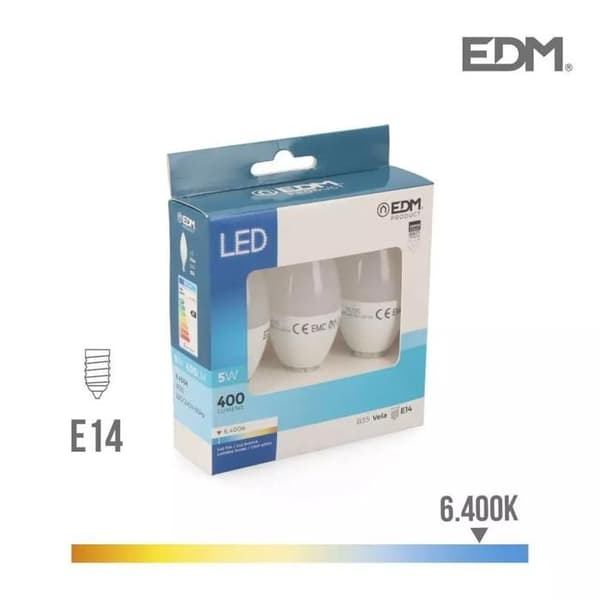 Set med 3 E14 5W F LED-lampor