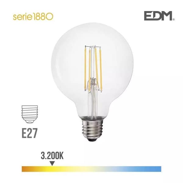 LED-lampa E27 6W Globe G95