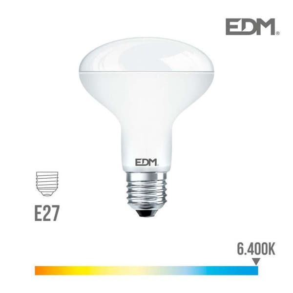 LED-reflektorlampa R90 - EDM - 12W - E27 - Kallljus 6400K