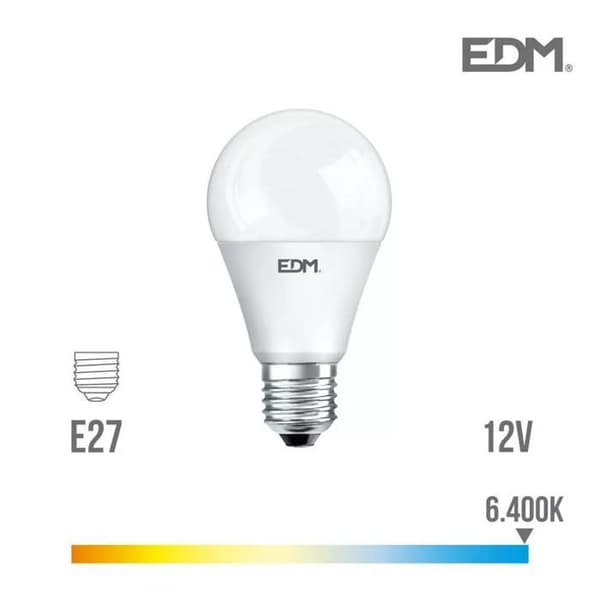 LED-lampa E27 12V 10W Rund