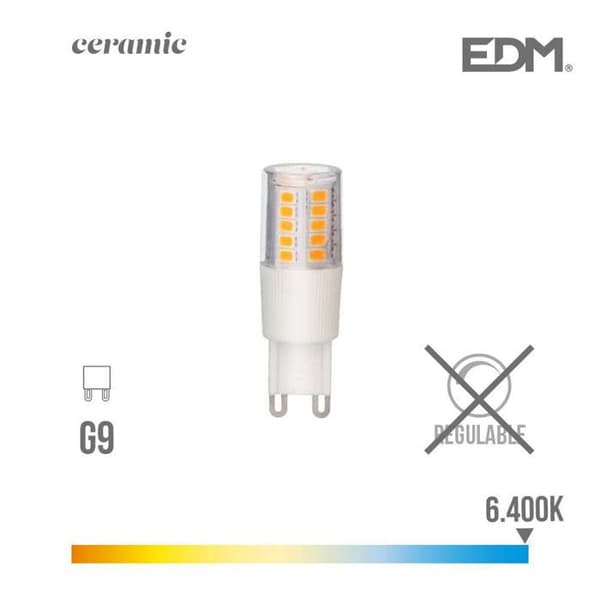 LED-lampa - EDM - G9 5,5W 650 lm 6400k - Kallt ljus keramisk bas