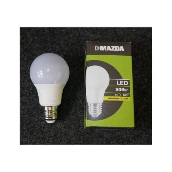 Ampoule LED 8W rund A60 opal varm 2700K 806lm sockel E27 230V ej dimbar MAZDA LEDbulb - PHILIPS - 540573