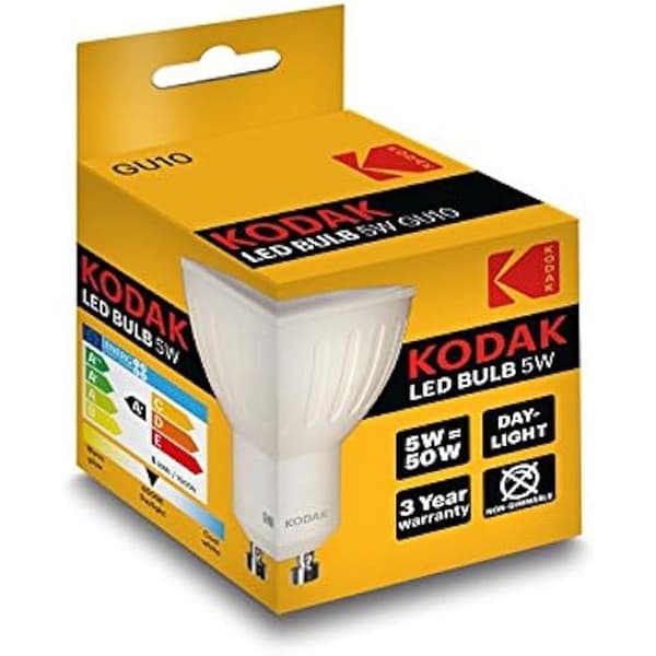 Ampull LED - KODAK - GU10 - 400lm - Vit - 30000 timmar - Ej dimmerkompatibel