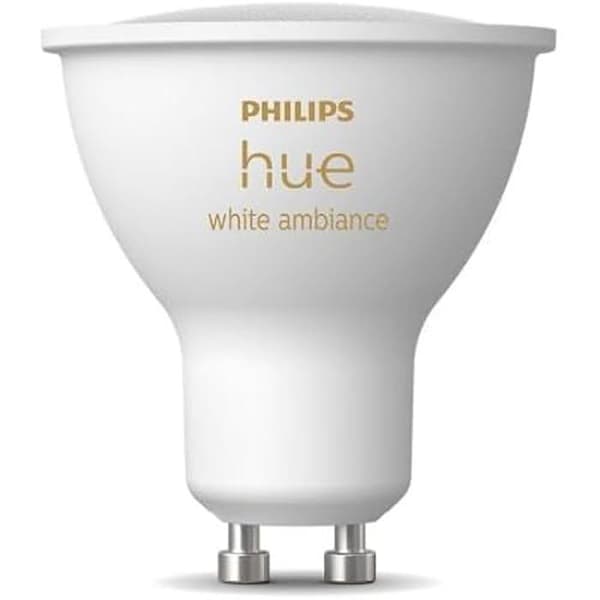 Ansluten lampa - PHILIPS HUE - GU10 - Justerbart vitt ljus - Bluetooth-kompatibel - Röststyrning