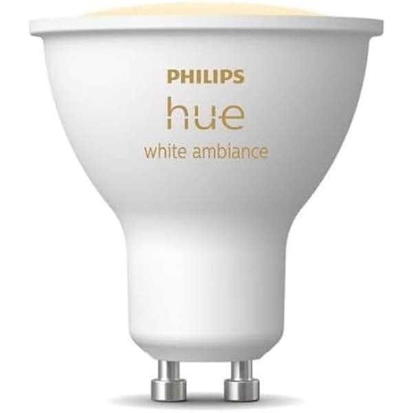 Ansluten lampa - PHILIPS HUE - GU10 - Justerbart vitt ljus - Bluetooth-kompatibel - Röststyrning